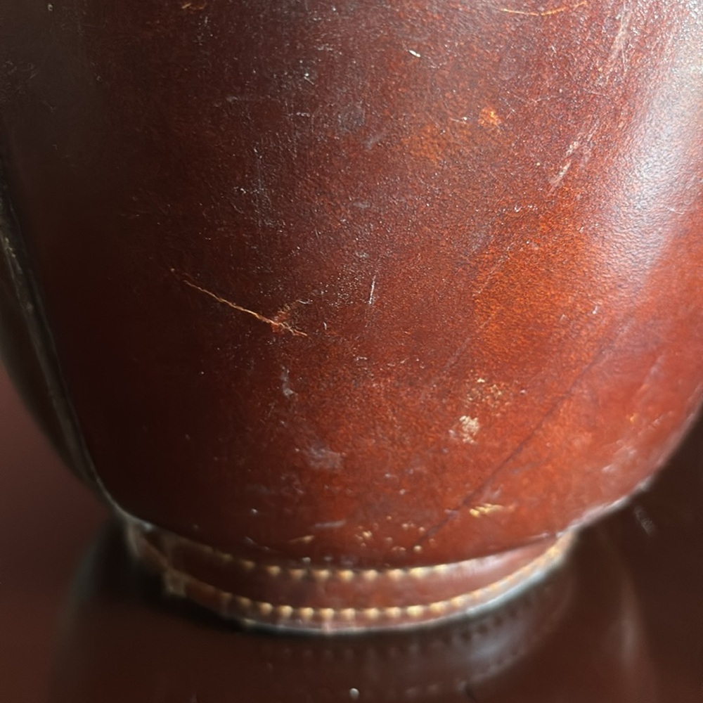 1950s Loyal Papeete leather Fire Bucket Ice Bucket - Picture 10 of 13
